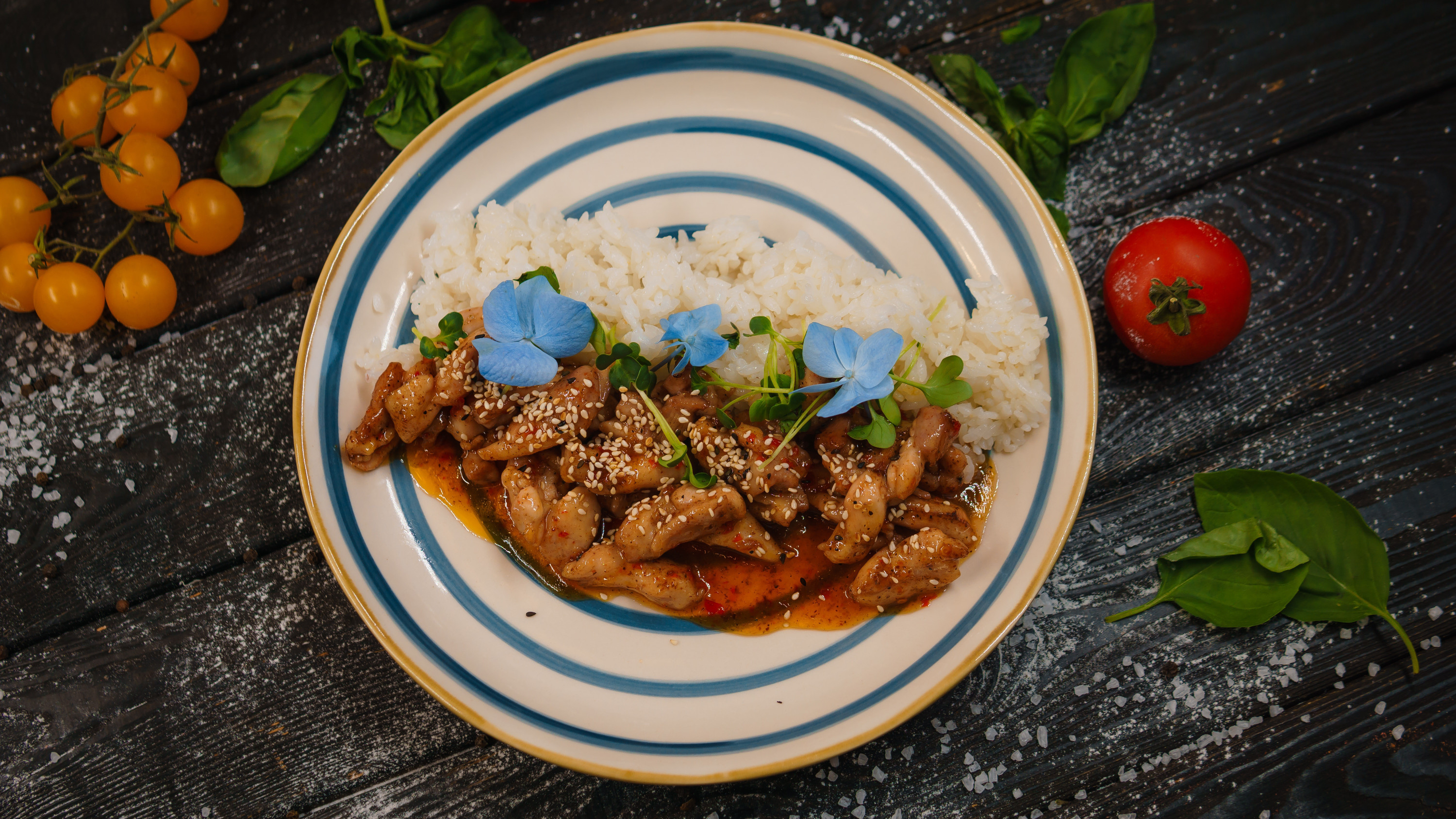 Курица свит чили с рисом