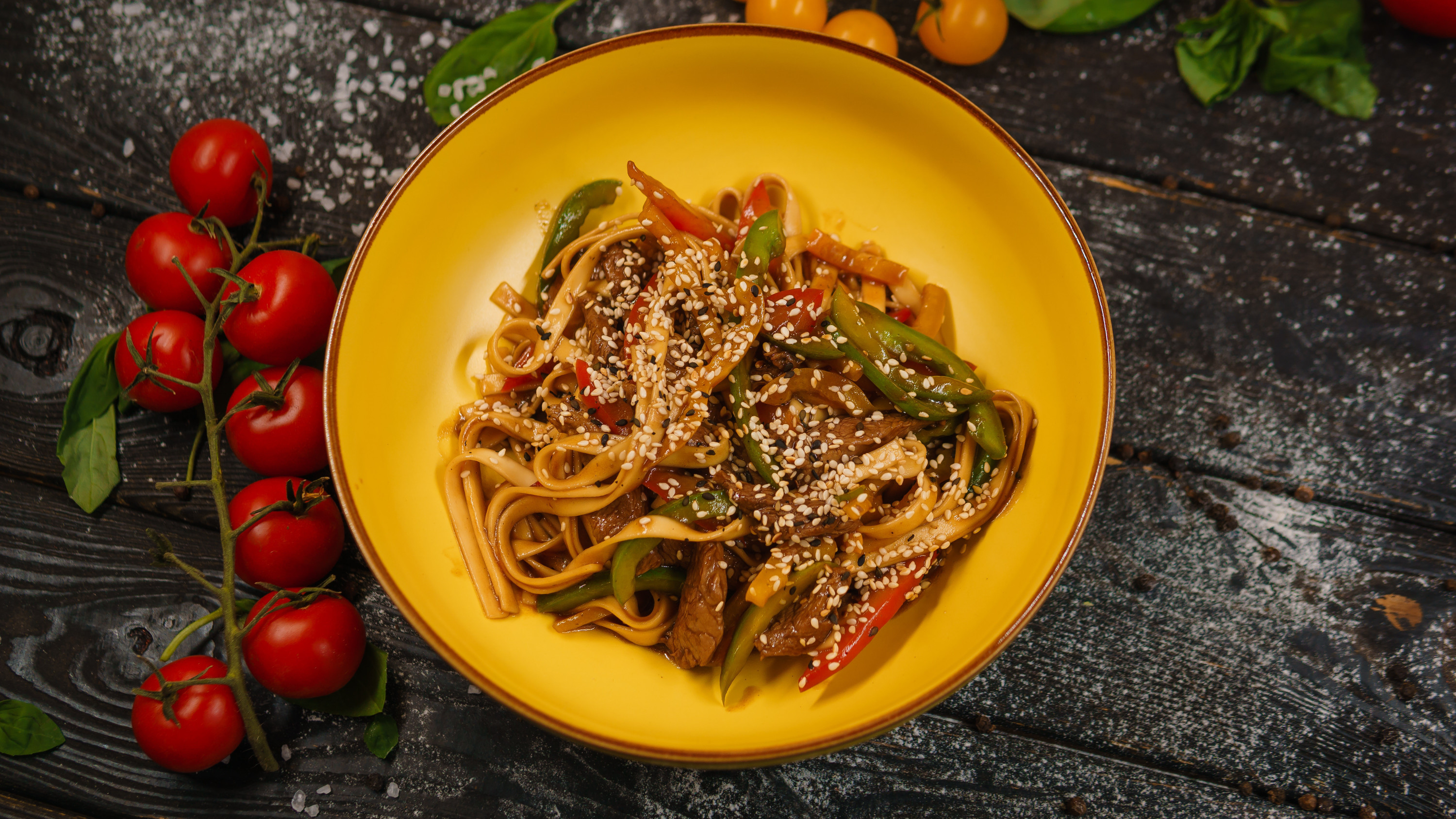 Удон с телятиной